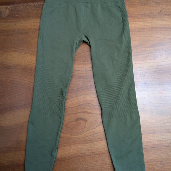 Adidas Women’s Training Aeroknit 7/8 High-Rise Wild Pine Green Tights Size S New - Picture 2 of 12